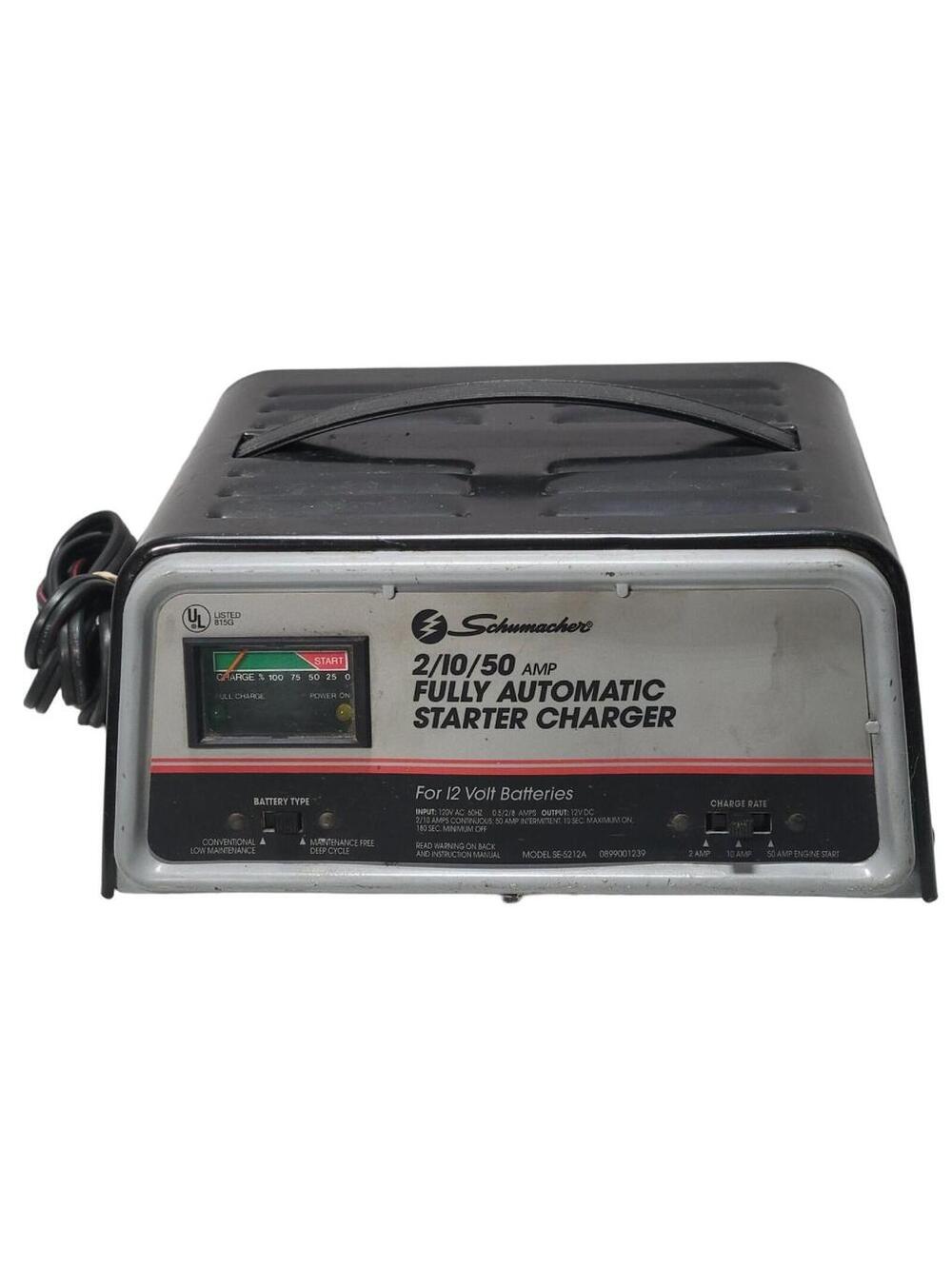 Schumacher SE-5212A Automatic Battery Charger 12V 2/10/50Amp Engine Start Tested